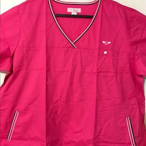 NWT Koi 4X Pink Kathy Peterson Scrub Top Shirt